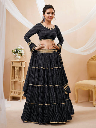 Simple Black Lehenga designs