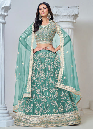 Rama Green Lehenga Bridal
