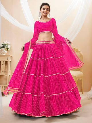 Leheriya Lehenga Choli With Dupatta