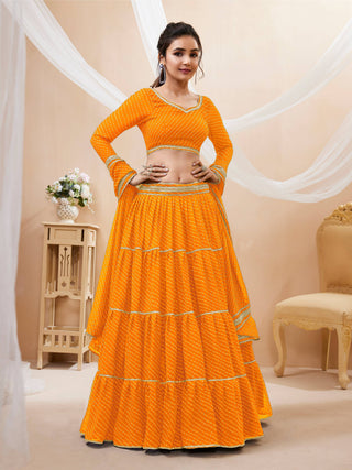 Designer Lehenga choli dupatta in yellow 