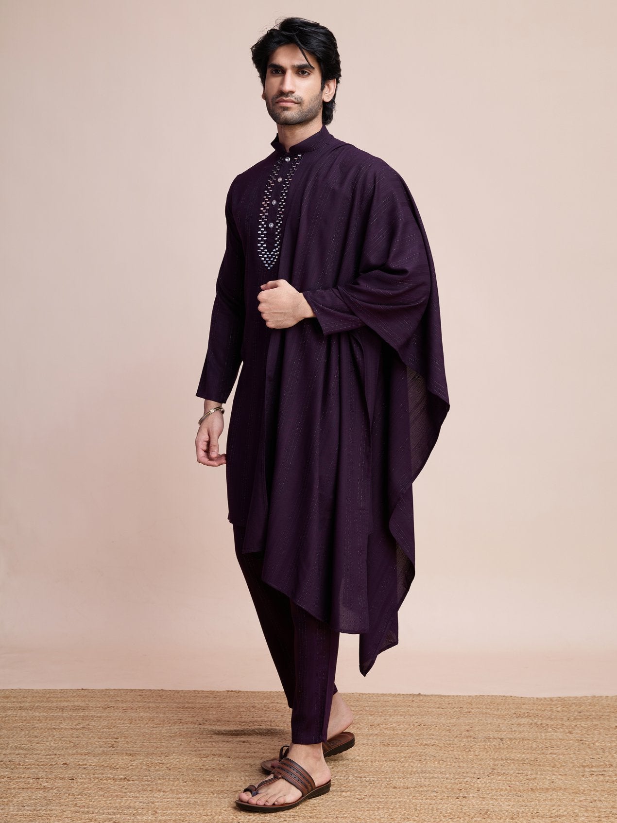 Wine color viscose kurta pajama with dupatta online shopping