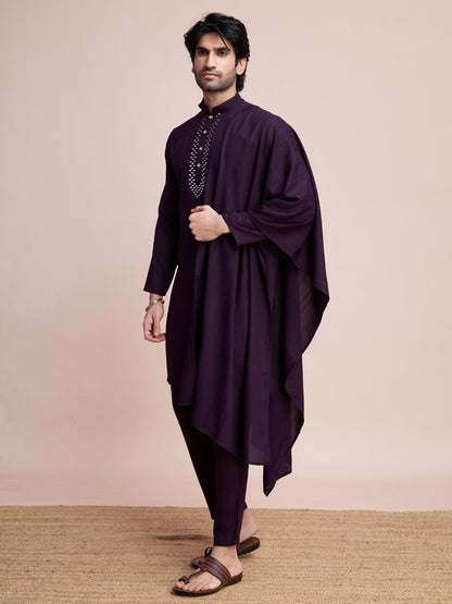 Wine color viscose kurta pajama with dupatta online shopping