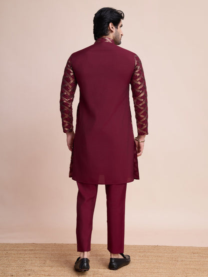maroon mens kurta usa