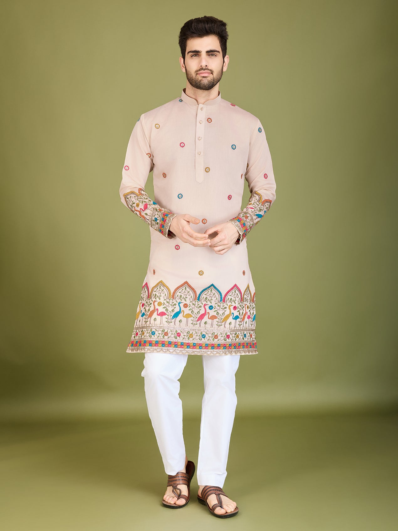 Ivery color viscose silk kurta with online shopping