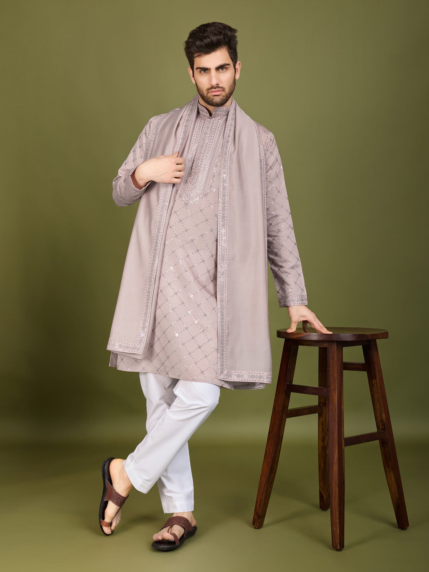 Ivery color viscose silk mens kurtas online