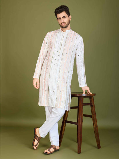 White color pure viscose rayon kurta price