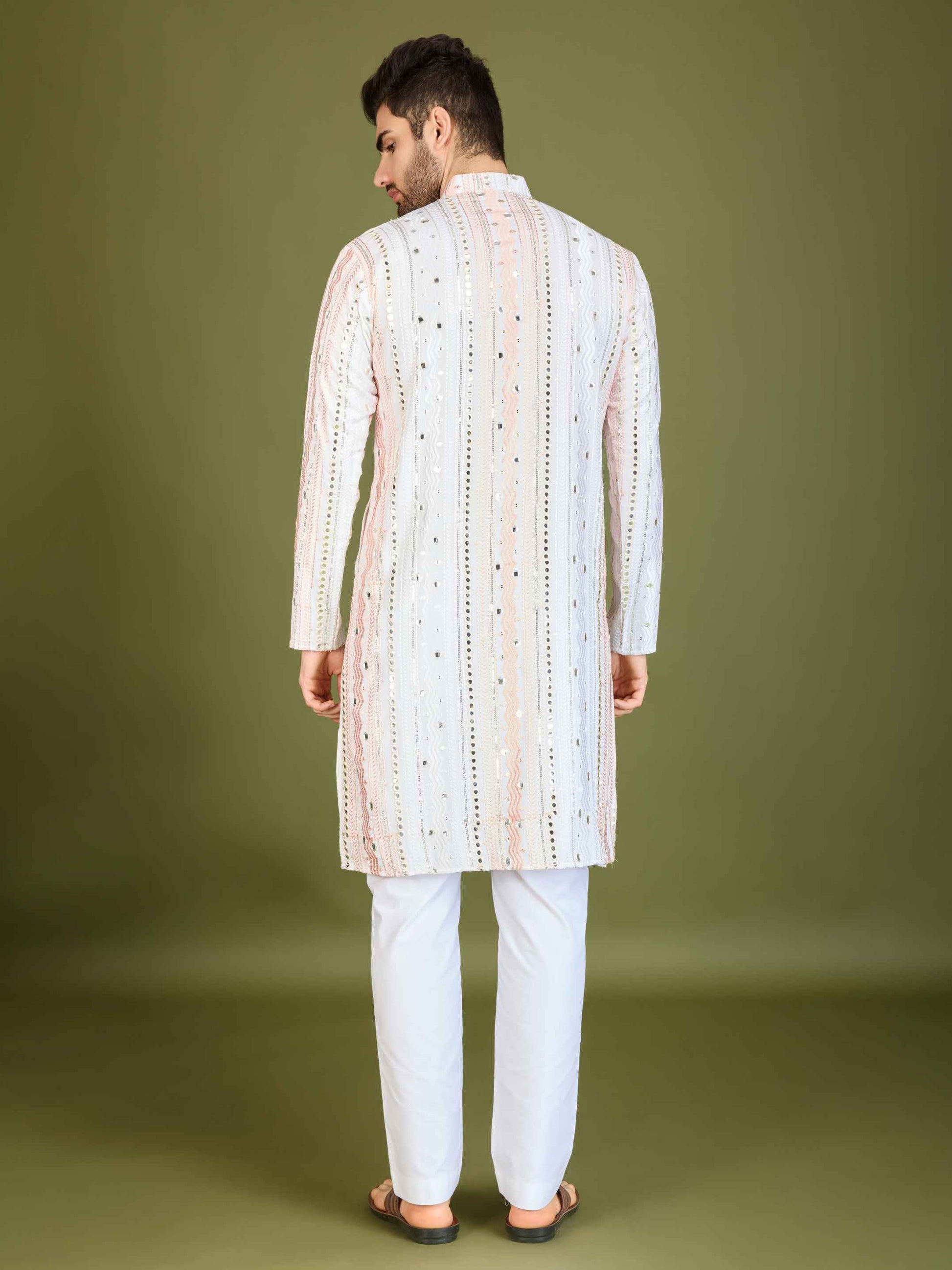White color pure viscose rayon kurta online