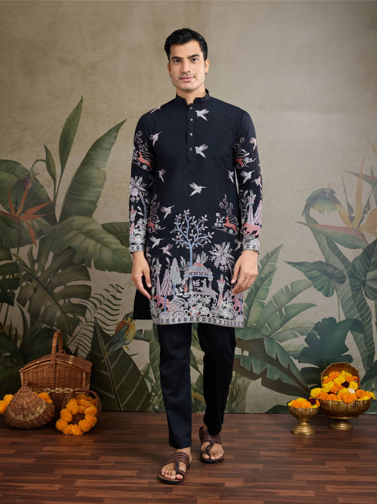 Black Kurta for Men Wedding
