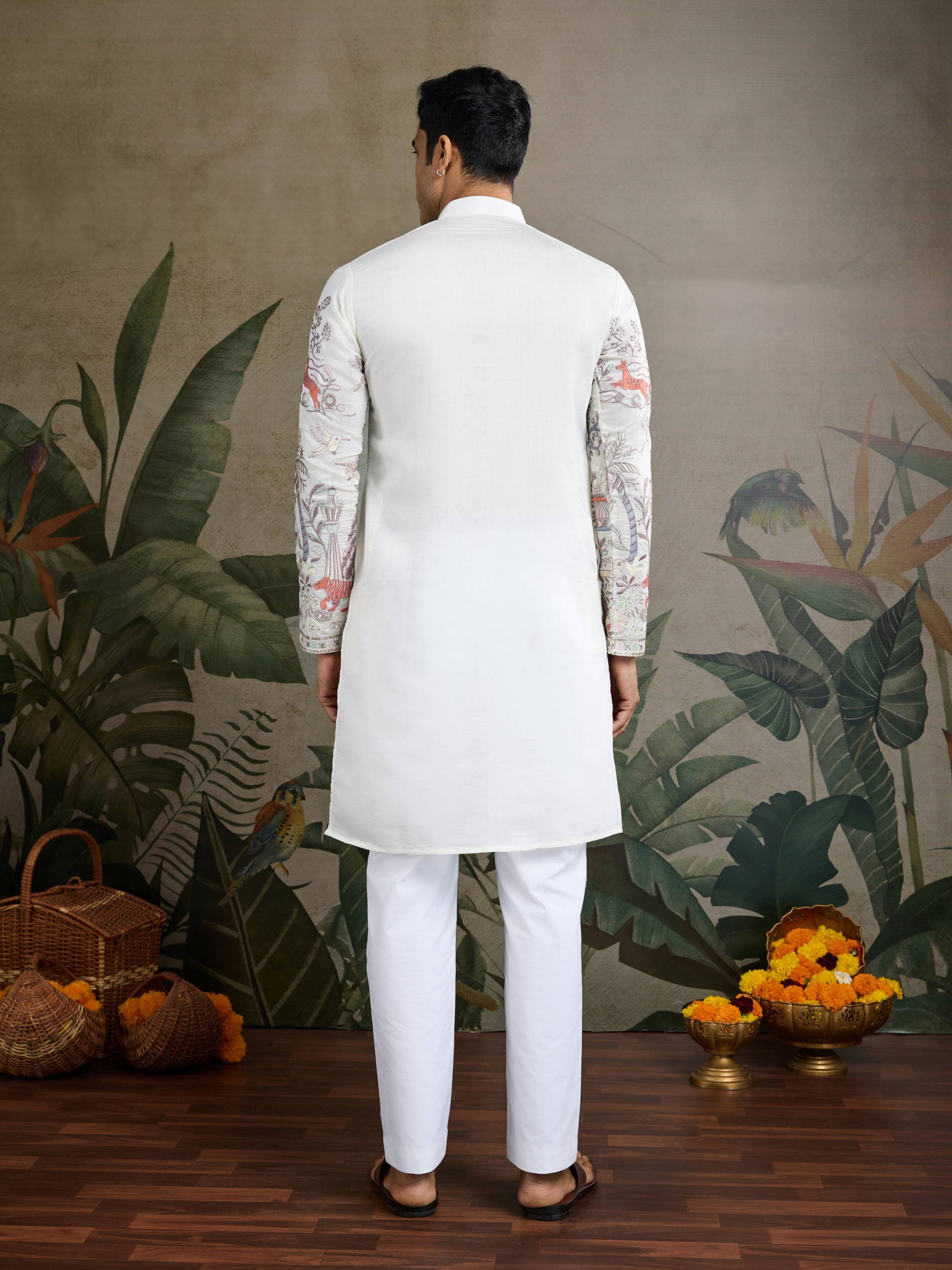 White color viscose silk salwar suit with online shopping