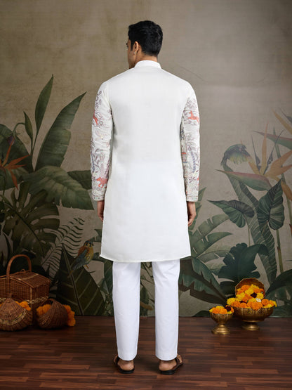 White color viscose silk salwar suit with online shopping