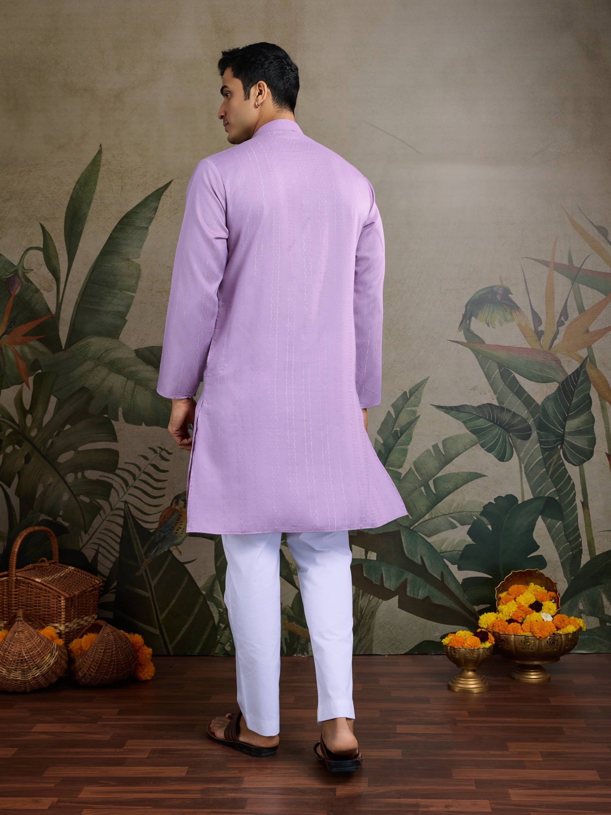 Mauve color viscose rayon kurta with price