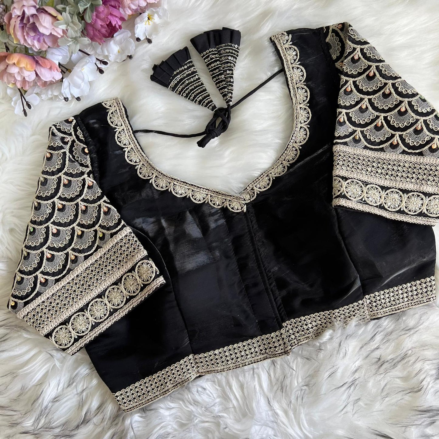 Heavy Soft Silky Zimichoo Readymade Blouse for Saree