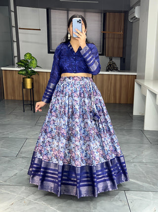 Royal blue lehenga choli
