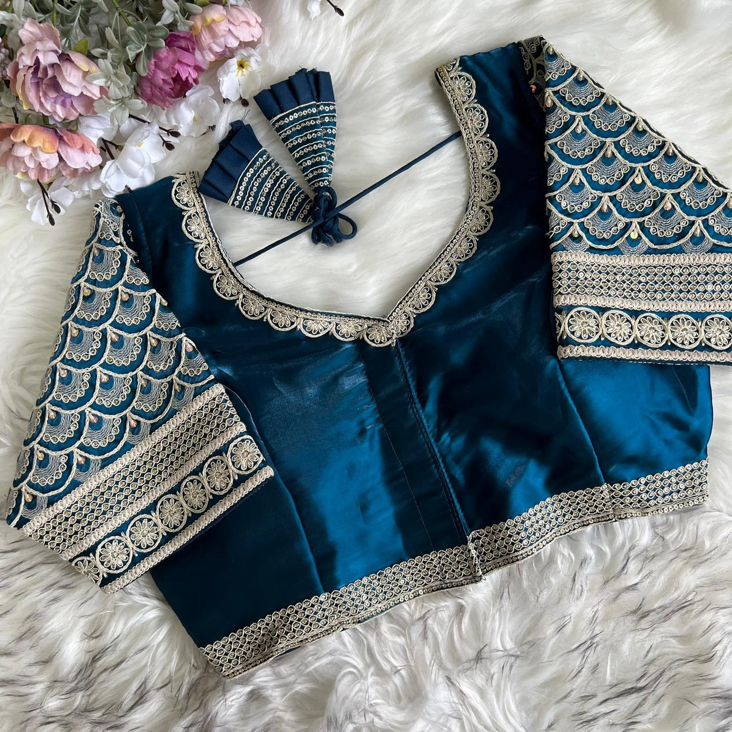 Heavy Soft Silky Zimichoo Readymade Blouse for Saree