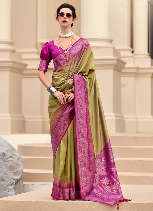 Mustard color soft silk saree for women price
