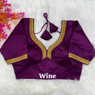 Fancy Wine Blouse For Saree