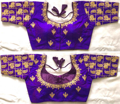 Purple color phantom silk blouse for women