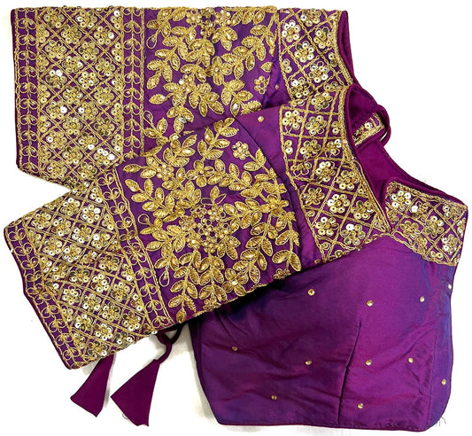 Wine color soft silk blouse for women