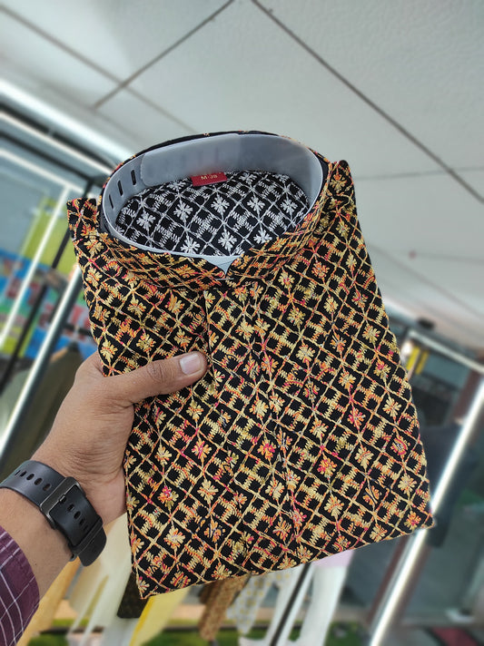 Multi color rayon kurta for men