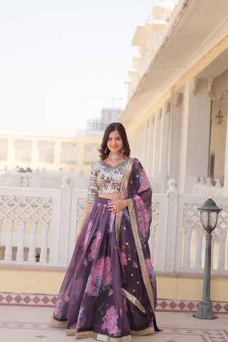 digital printed lehenga choli