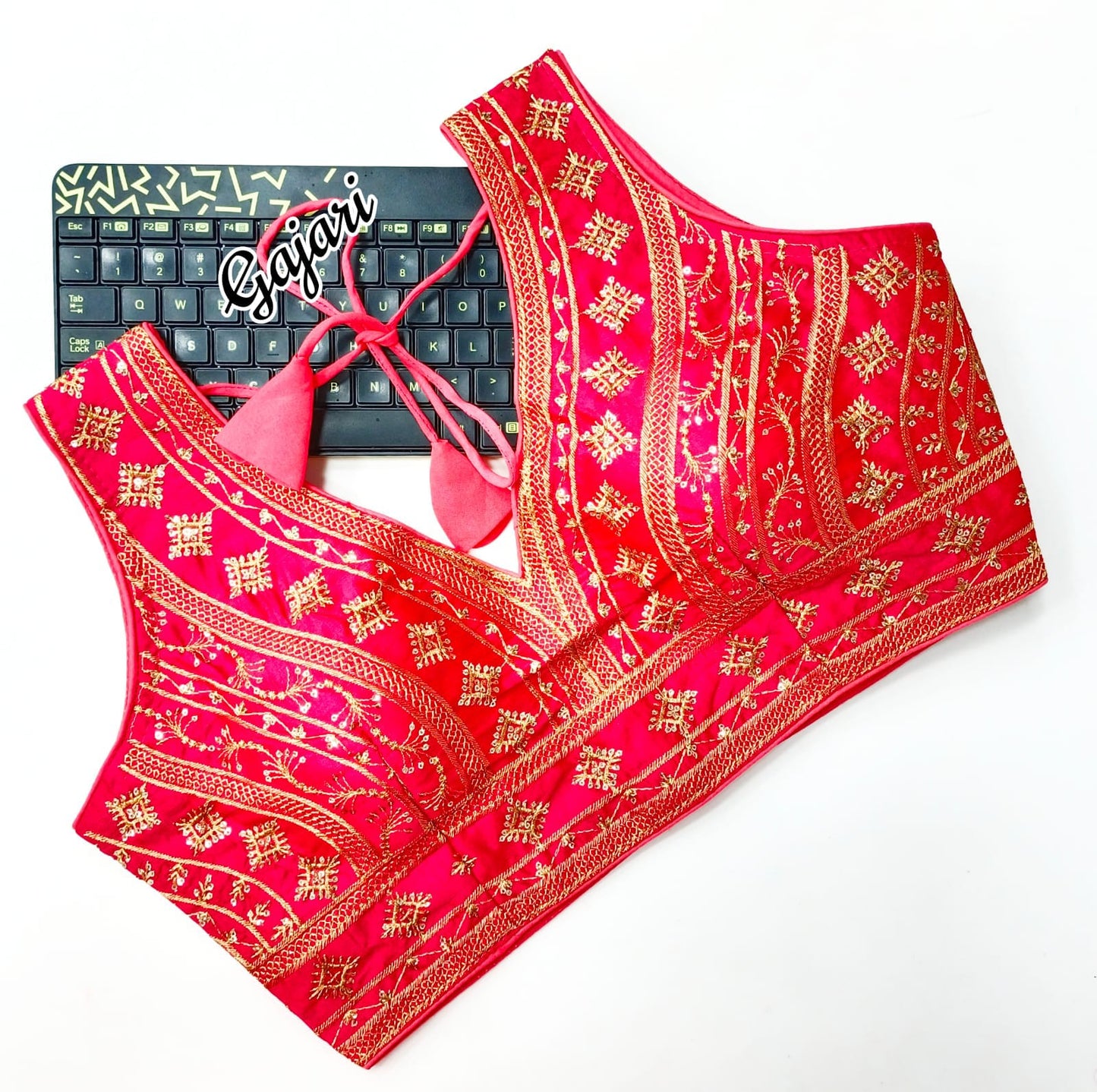 Gajari blouse for saree