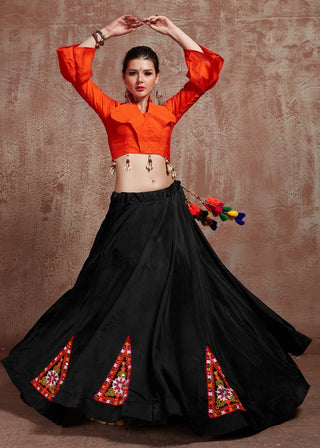 Navratri black lehenga choli for women with price
