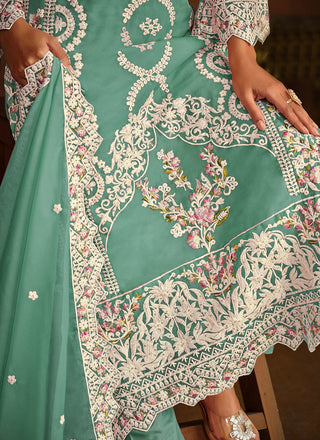 Green salwar Suit Design
