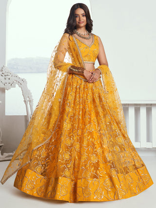 Yellow Lehenga for Haldi
