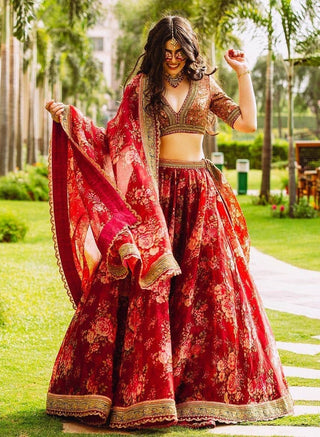 Maroon Lehenga For Weeding 