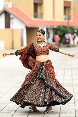 Black Chaniya Choli combination
