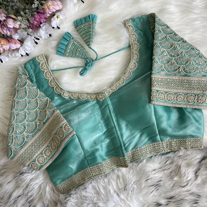 Heavy Soft Silky Zimichoo Readymade Blouse for Saree