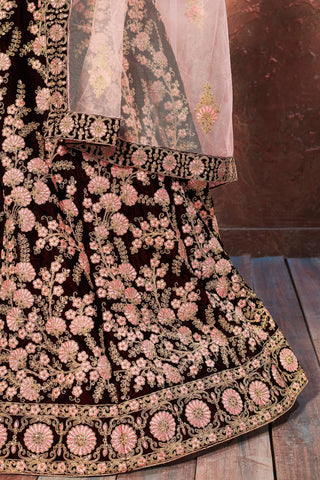 velvet lehenga bridal