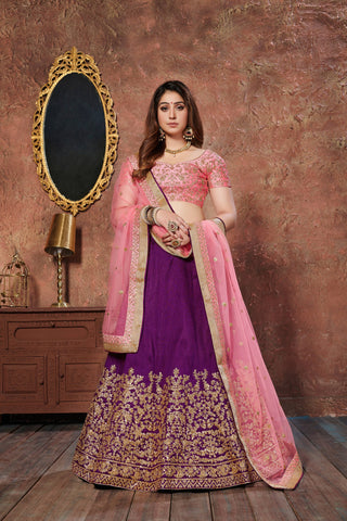 Mulberry silk lehenga choli