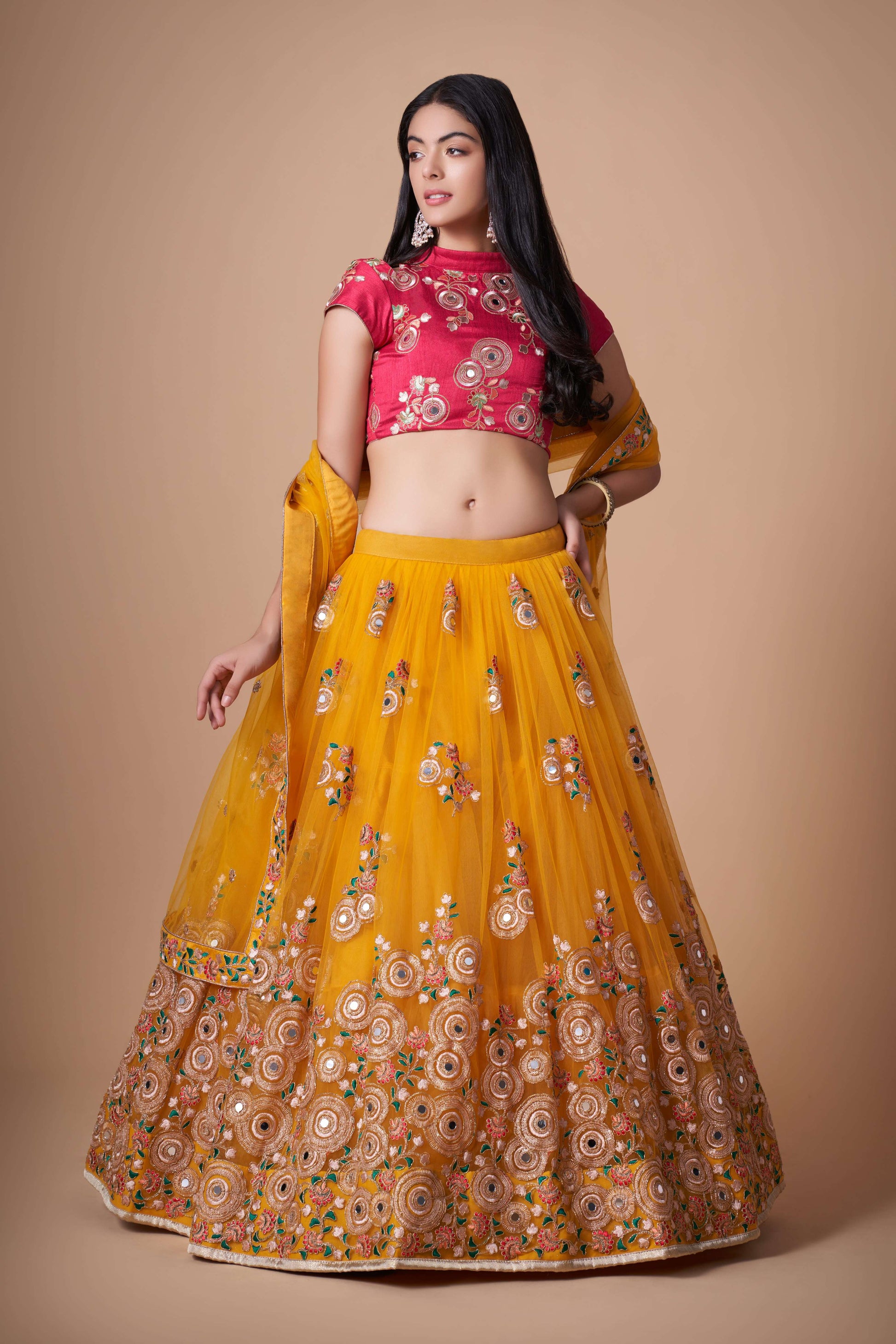 Yellow Lehenga combination Blouse