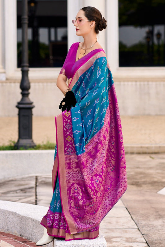 Morpeach silk saree for women online
