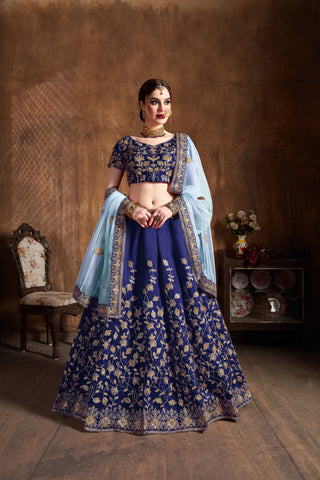 Navy Blue Lehenga for Wedding