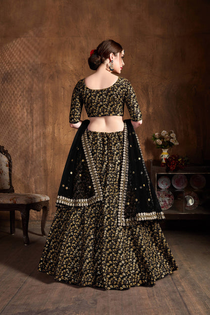 Black lehenga choli for wedding with price