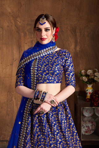 Royal Blue Lehenga for Wedding