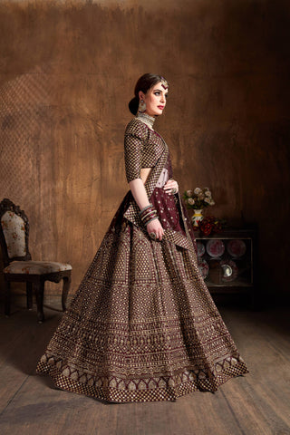 Maroon Lehenga for Party