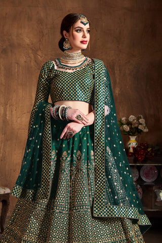 Sage green lehenga for wedding