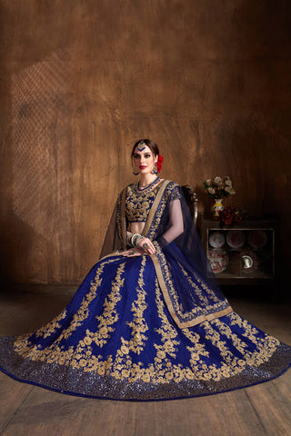 Royal Blue Lehenga for Wedding