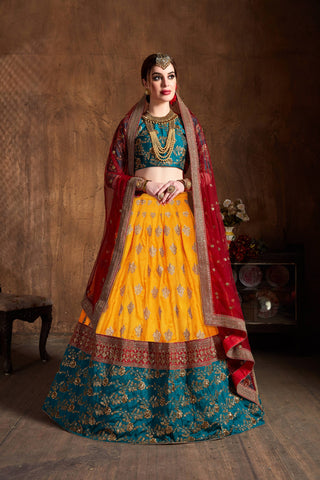 Yellow Bridal Lehenga for Haldi