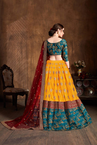 Yellow lehenga for wedding party