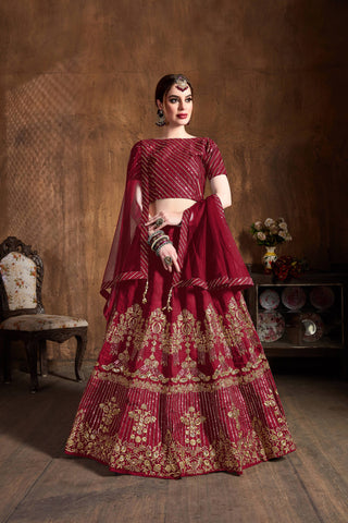 Red Lehenga Party Wear