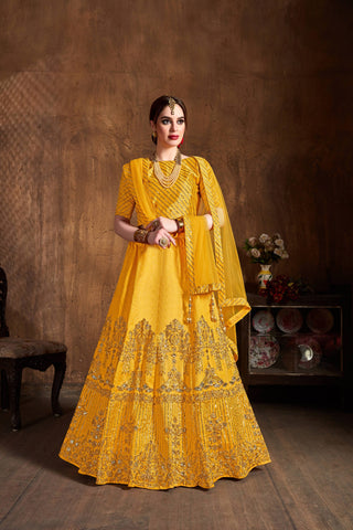 Yellow Lehenga for Haldi