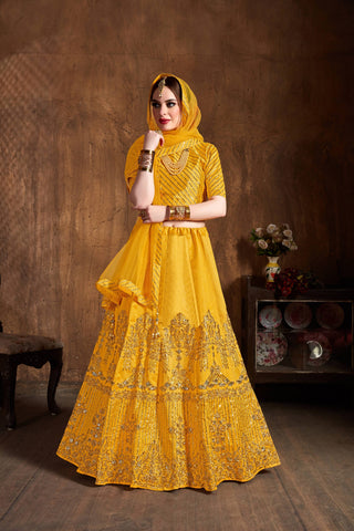 Yellow Lehenga for Haldi with Price