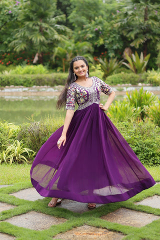 Purple Gown for Party