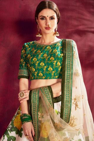 Sequins Embroidery Work Lehenga