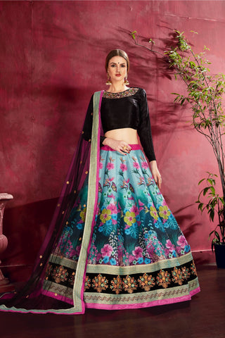 Ceremonial Black Lehenga Choli