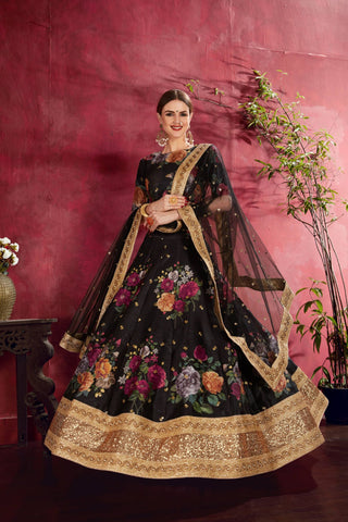 Black Lehenga Choli For Party Wear